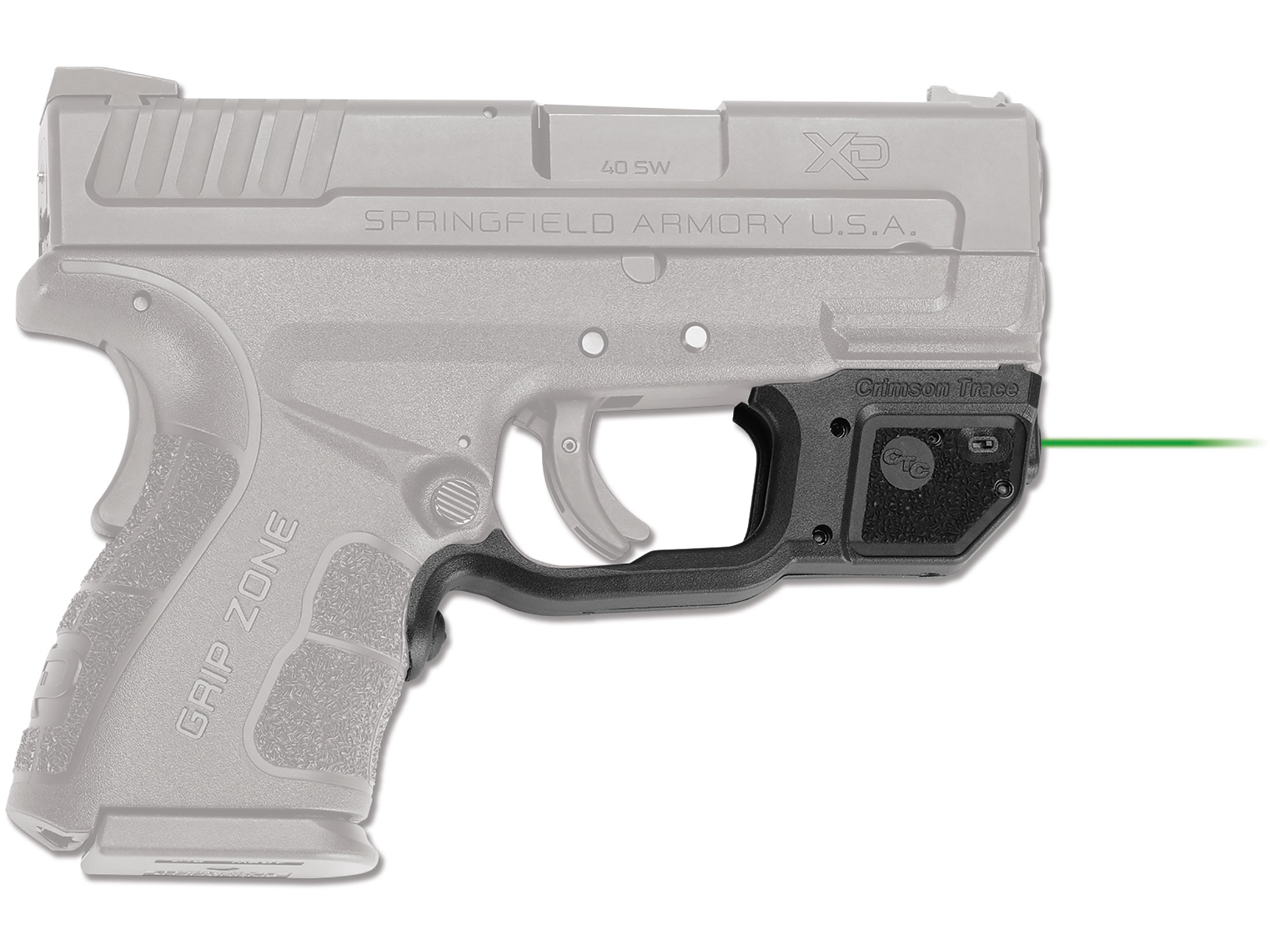 Crimson Trace Laserguard Green Laser Sight Springfield XD MOD.2
