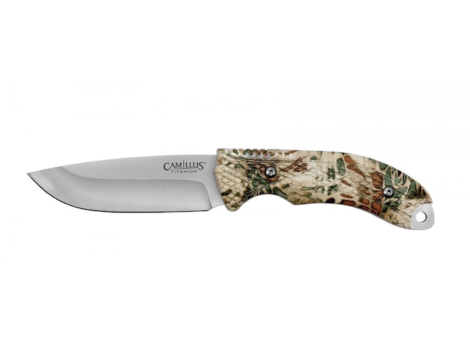 Camillus Mask Fixed Blade Knife 4″ Drop Point 420 Satin Blade ABS Polymer Handle Prym 1 Camo