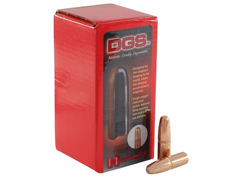 Hornady DGS Dangerous Game Bullets 9.3mm (366 Diameter) 300 Grain Flat Nose Solid Box o...