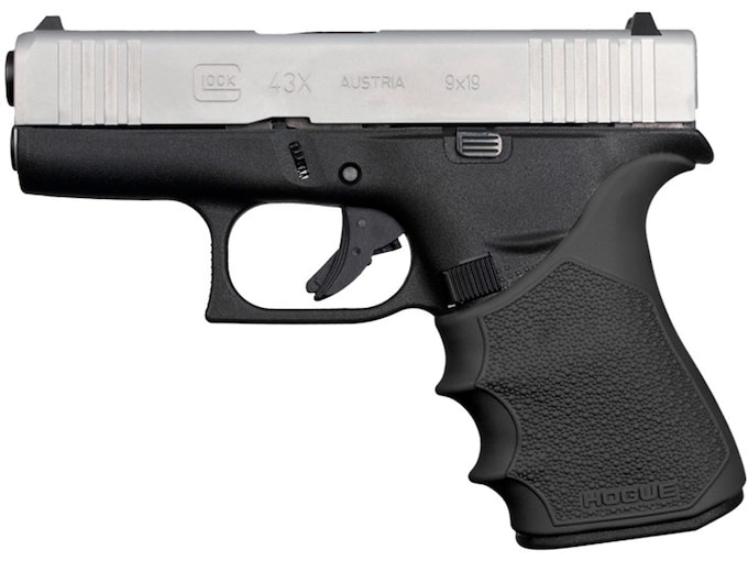 Hogue Handall Slip On Beavertail Grip Sleeve for Glock 43X, 48 Rubber Black