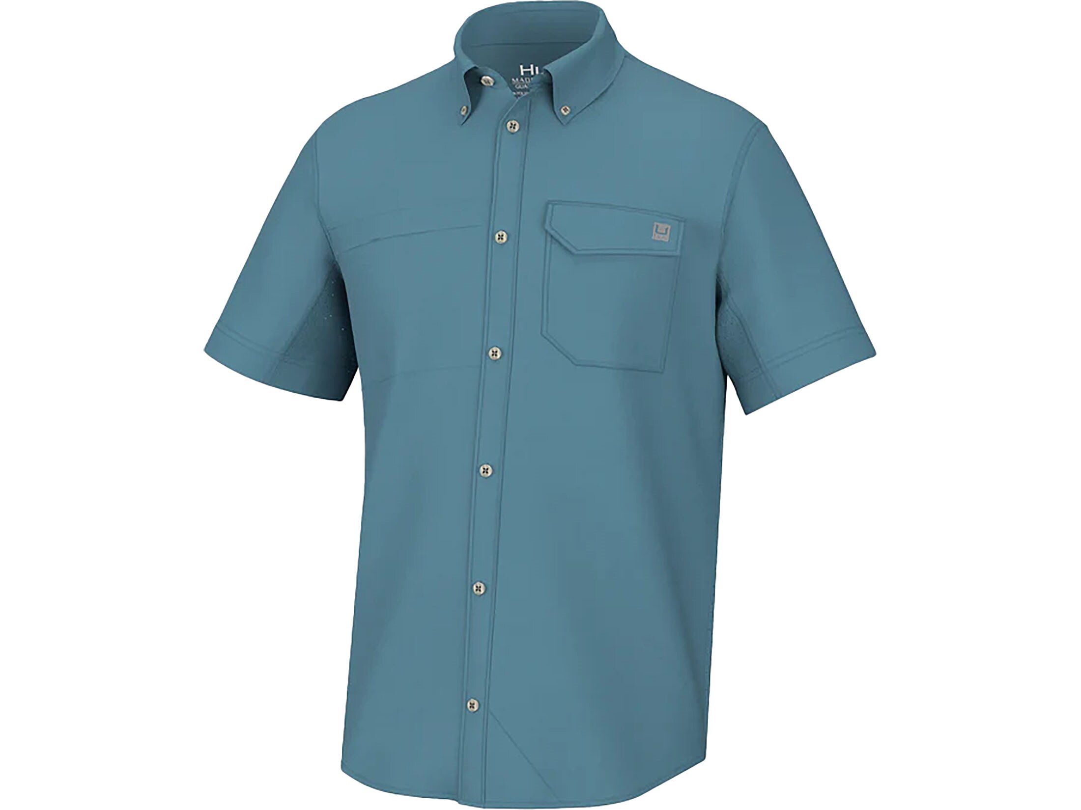 Chemise De Pêche Homme HUK Motif Kona, Bleu Camouflé Ipanema, Taille M