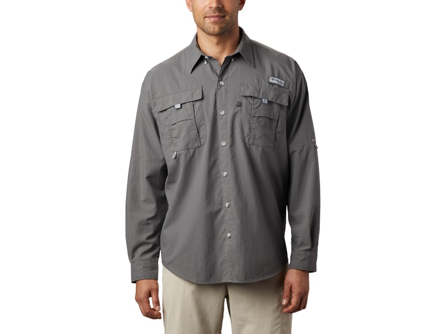 Columbia Men's PFG Bahama II Long Sleeve Shirt White Medium