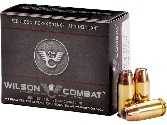 Wilson Combat 45 ACP +P Ammo 200 Grain Hornady XTP Jacketed Hollow Point Box of 20