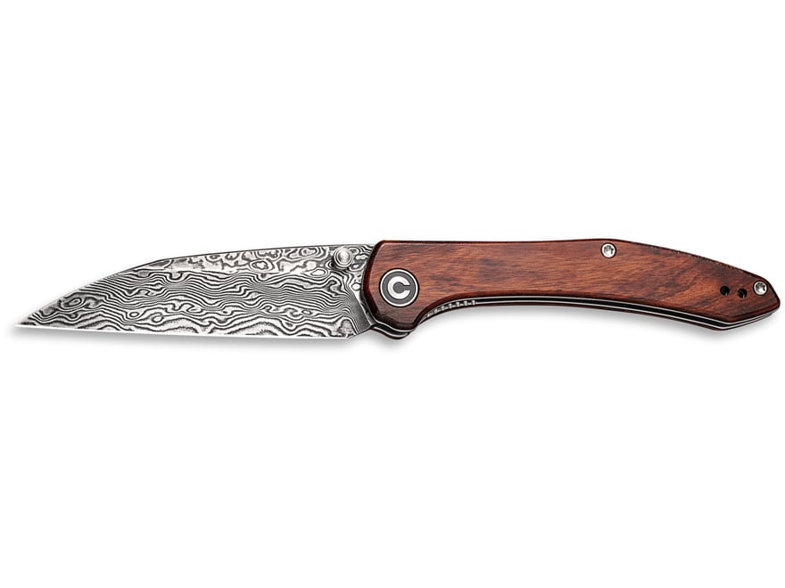 CIVIVI Hadros Folding Knife 3.35 Wharncliffe Damascus Black Blade