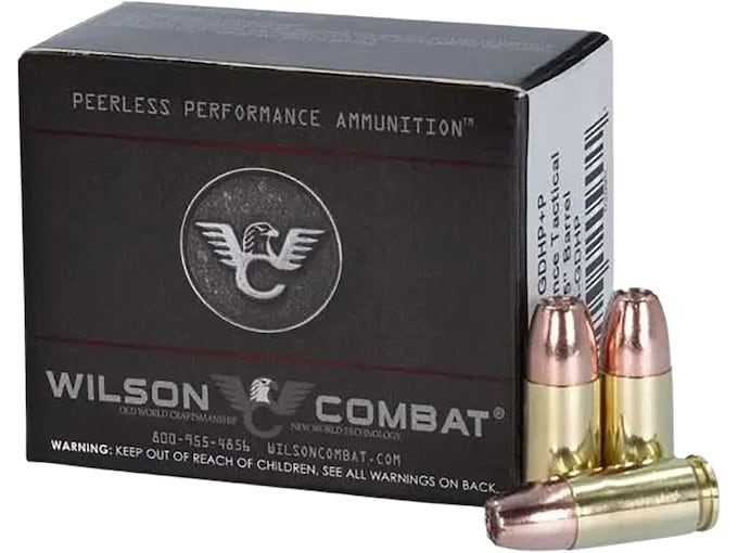 Wilson Combat 9mm Luger +P Ammo 124 Grain Speer Gold Dot Jacketed Soft Point Box of 20