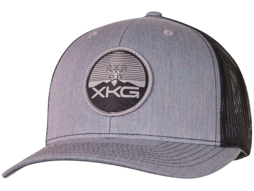 King's Camo XKG Logo Patch Snapback Trucker Cap Heather Gray/Black