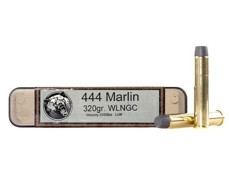 Grizzly Ammo 444 Marlin 320 Grain Cast Performance Lead Wide Long Nose.