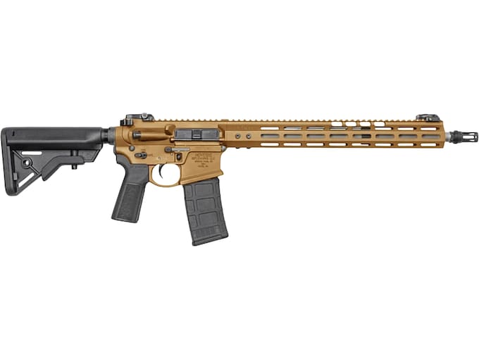 Noveske Gen 4 Semi Automatic Rifle 5.56x45mm NATO 16" Black Threaded Barrel Brown Frame Tiger Eye Brown Pistol Grip