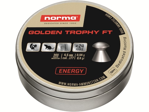 Norma Golden Trophy FT Air Gun Pellets 177 Caliber 8.4 Grain Round Nose Pack of 300