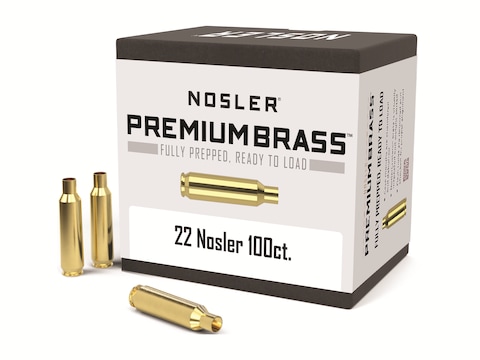Nosler Custom Brass 22 Nosler Box of 100