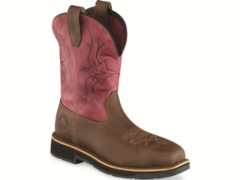 Irish Setter Walker 9" Pull-On Steel Toe Work Boots Full Grain Leather Women's