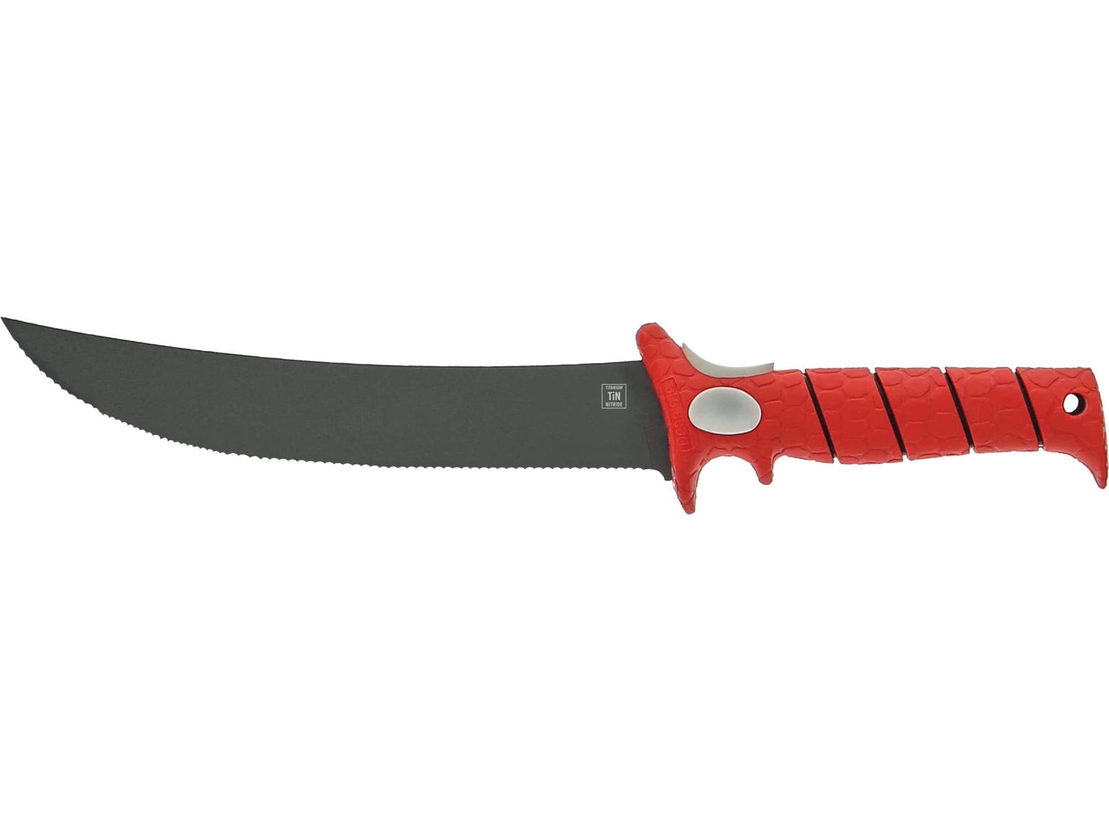 Bubba Fillet Knife 9 Serrated High Carbon SS Blade Polymer Handle Red
