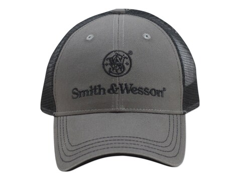 Smith & Wesson Gray Two-Tone Trucker Cap Cotton/Polyester Gray/Black