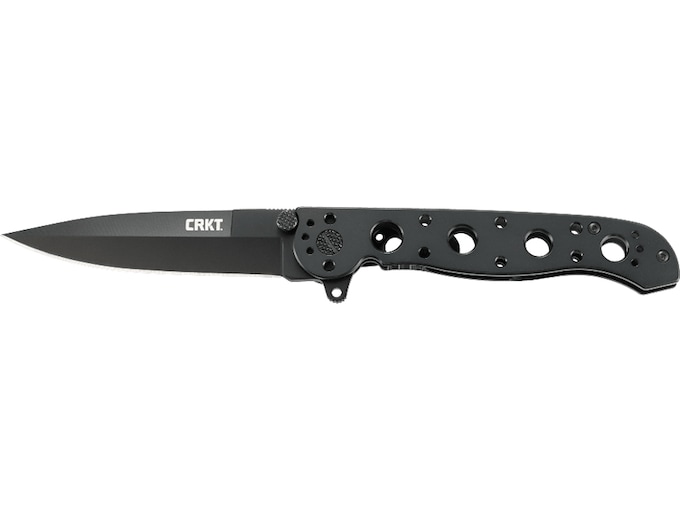 CRKT M16-03KS Pocket Knife 3.55″ Spear Point 12C27 Sandvik Black Oxide Blade Stainless Steel Handle Black,