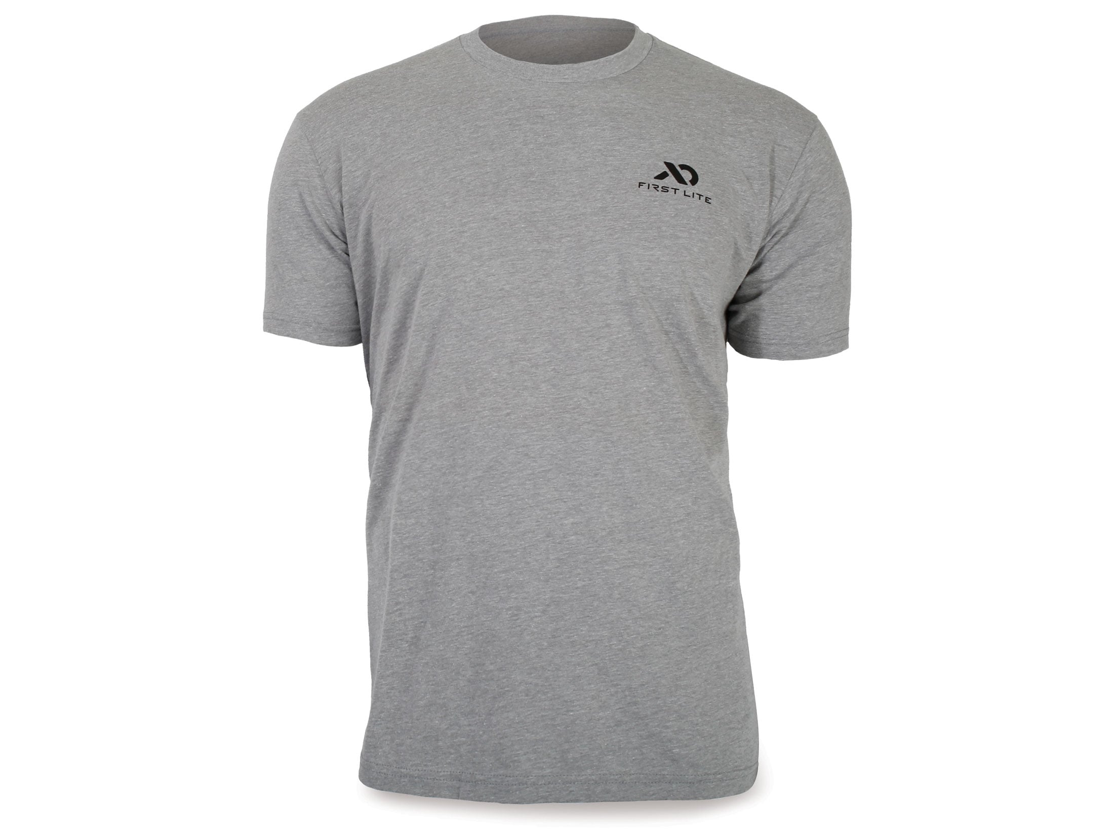 First Lite Men's Logo T-Shirt Short Sleeve Cotton Gray/Black Medium