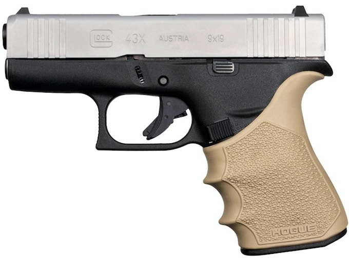 Hogue Handall Slip On Beavertail Grip Sleeve for Glock 43X, 48 Rubber Flat Dark Earth
