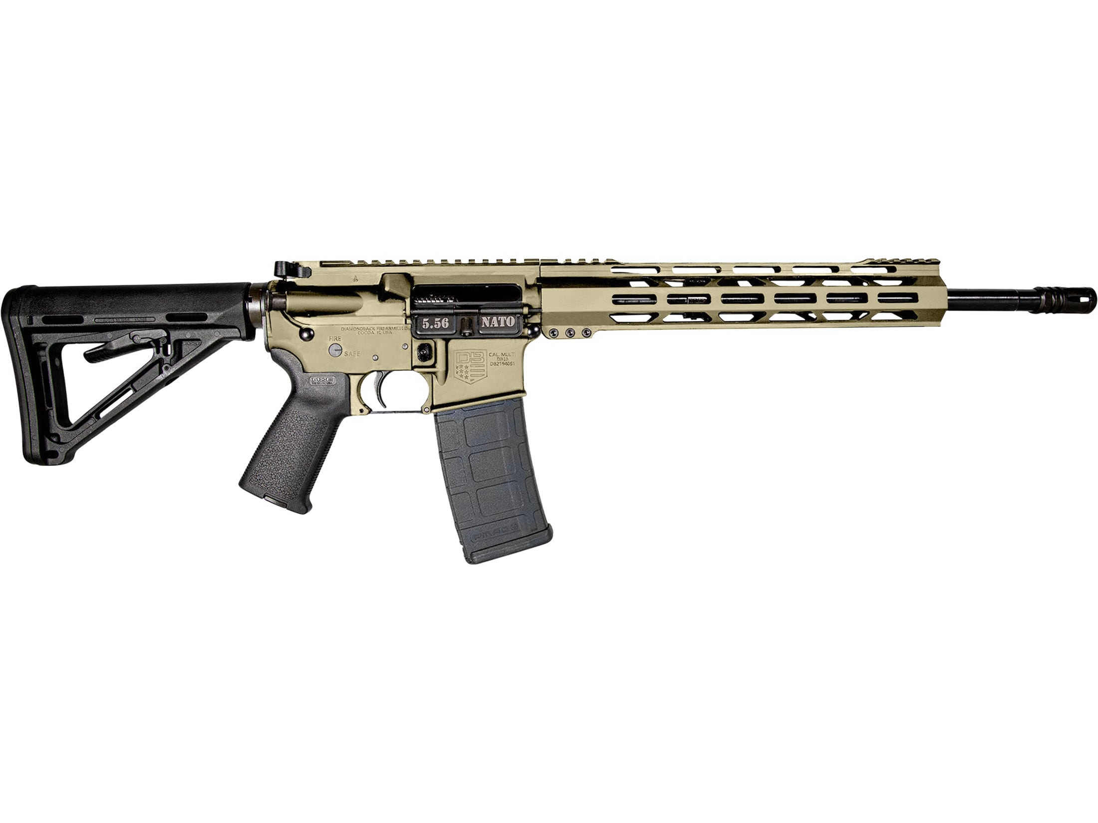 Diamondback DB15 Magpul Semi-Auto Rifle 5.56x45mm NATO 16 Barrel Black