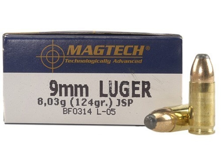 Magtech Ammo 9mm Luger 124 Grain Jacketed Soft Point Case of 1000 (20