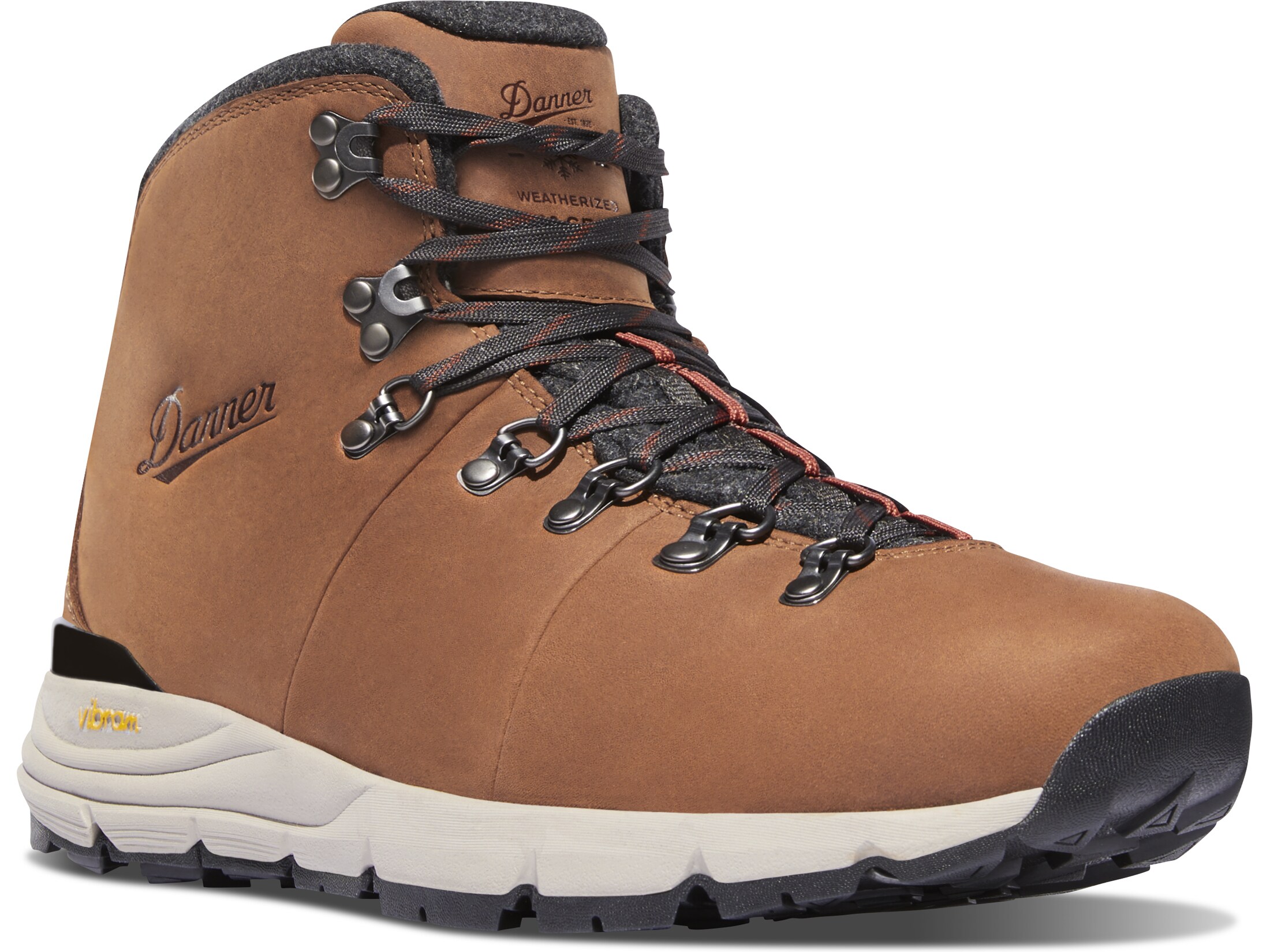 thumbnail image 2 of Danner Mountain 600 4.5" Waterproof Hiking Boots – Men’s Brown/Red, Chukka Style, Leather Upper 2 of 4