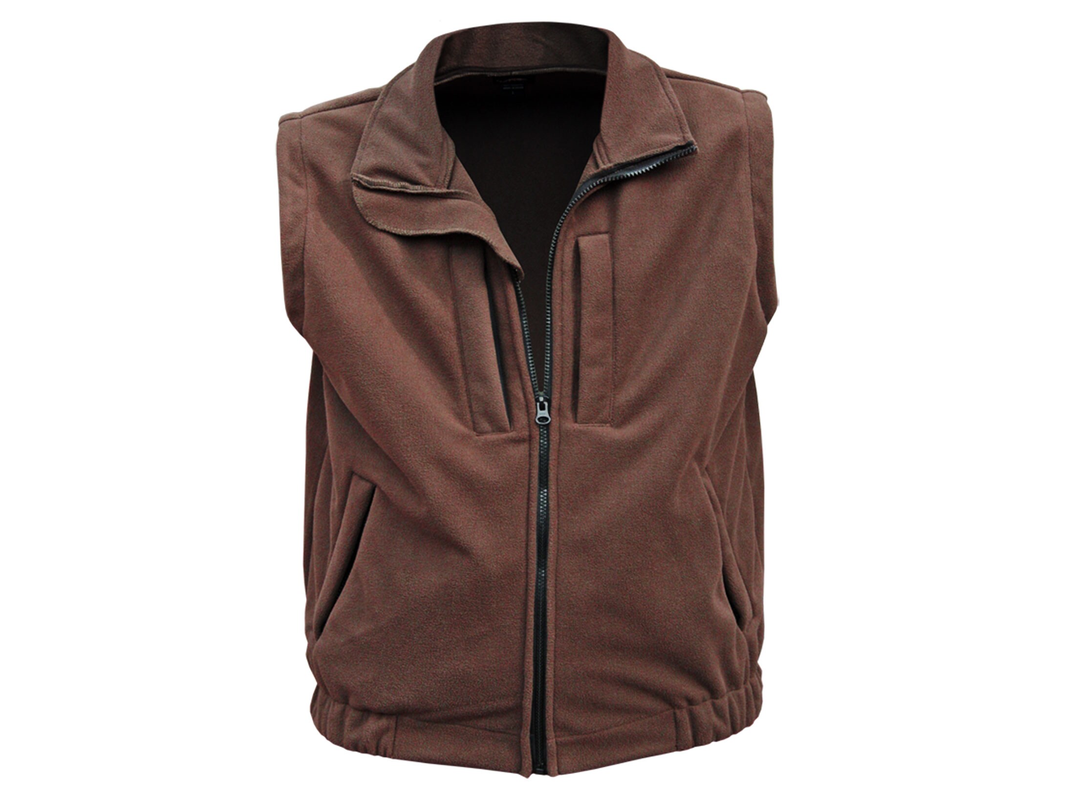 Natural Gear Men's Winter-Ceptor Fleece Vest Polyester Brown Large