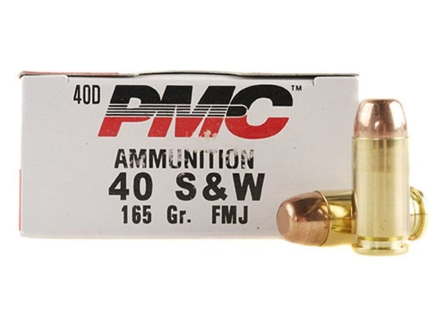 PMC Bronze Ammo 40 S&W 165 Grain Full Metal Jacket Box of 50