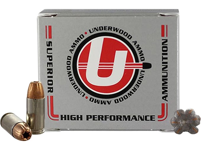 Underwood 9mm Luger Ammo 124 Grain Hornady XTP Jacketed Hollow Point Box of 20