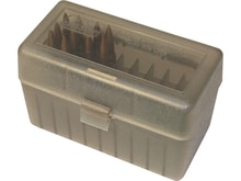 MTM Flip-Top Ammo Box 22 Long Rifle, 25 ACP 100-Round Plastic Clear