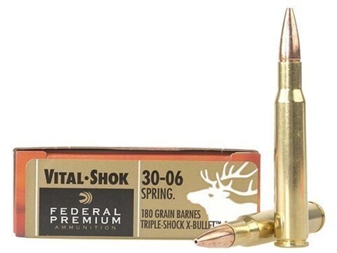 Federal Premium Vital Shok Ammo 30 06 Springfield 180 Grain Barnes