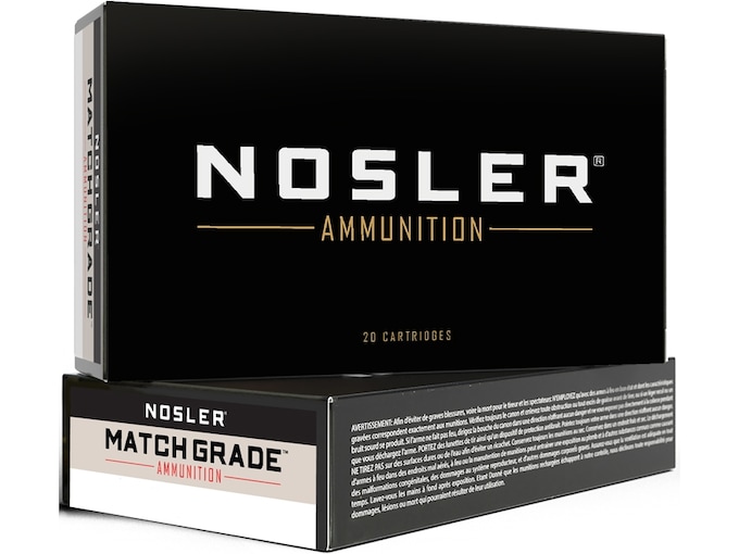 Nosler Match Grade 22 Creedmoor Ammo 85 Grain Nosler RDF Jacketed