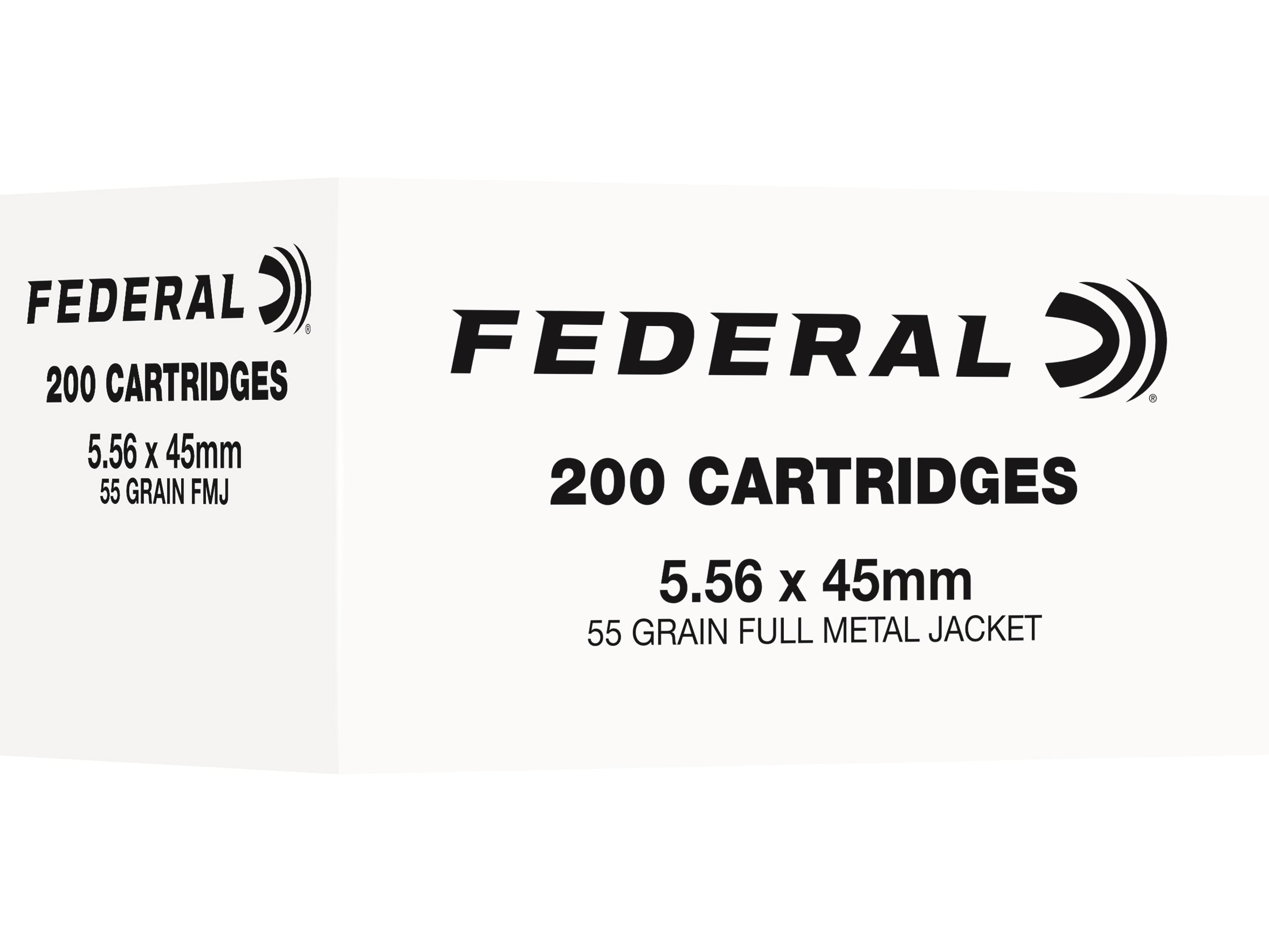 Federal Training 5.56x45mm NATO Ammo 55 Grain Full Metal Jacket Case of 1000 (5 Boxes of 200)