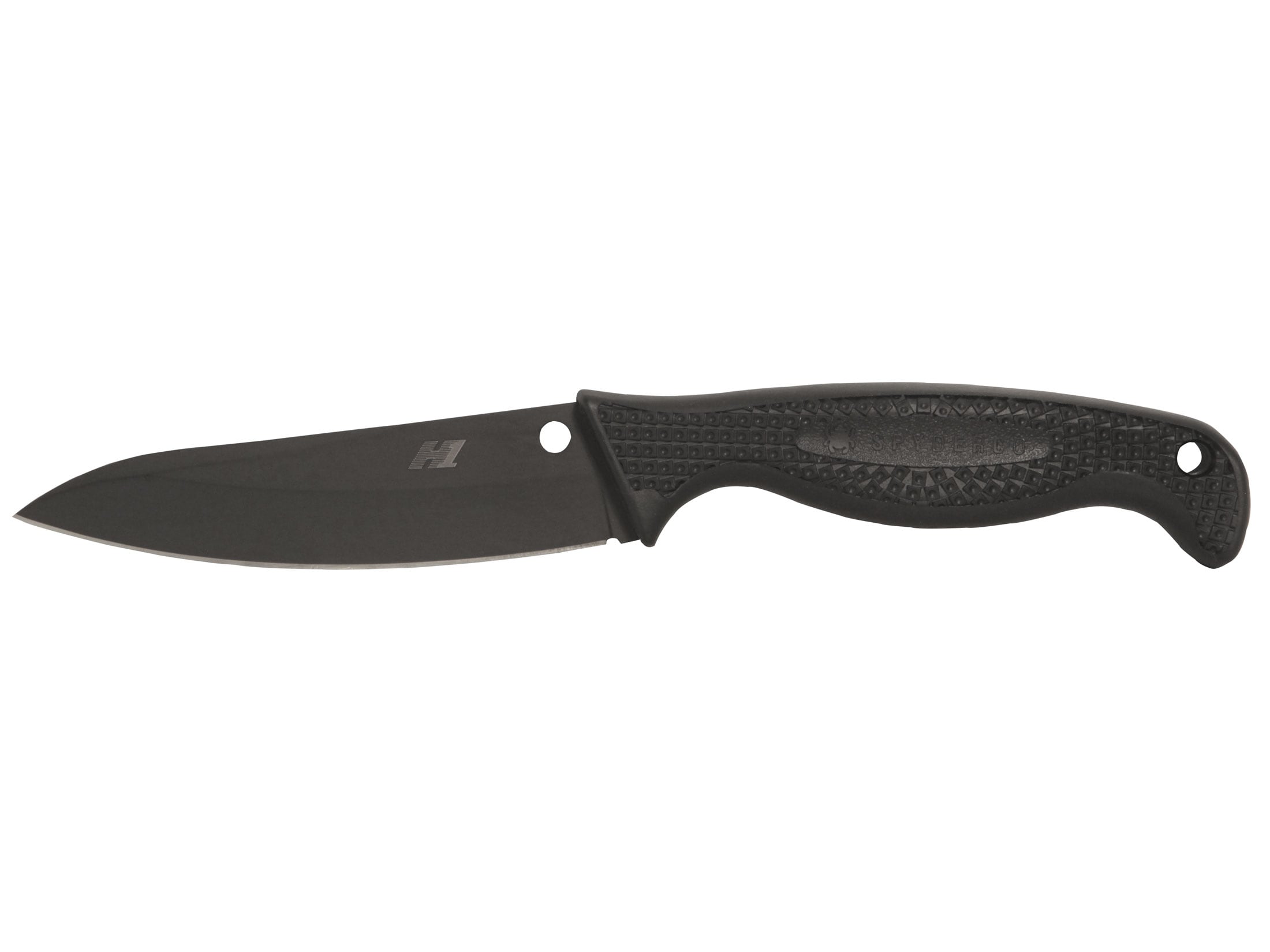 Spyderco Aqua Salt Fixed Blade Tactical Knife 4.7 Drop Point Black H1
