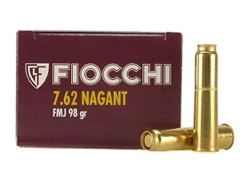 Fiocchi Ammunition 7.62mm Russian Nagant (7.62x38mmR) 98 Grain Full Metal Jacket Box of 50