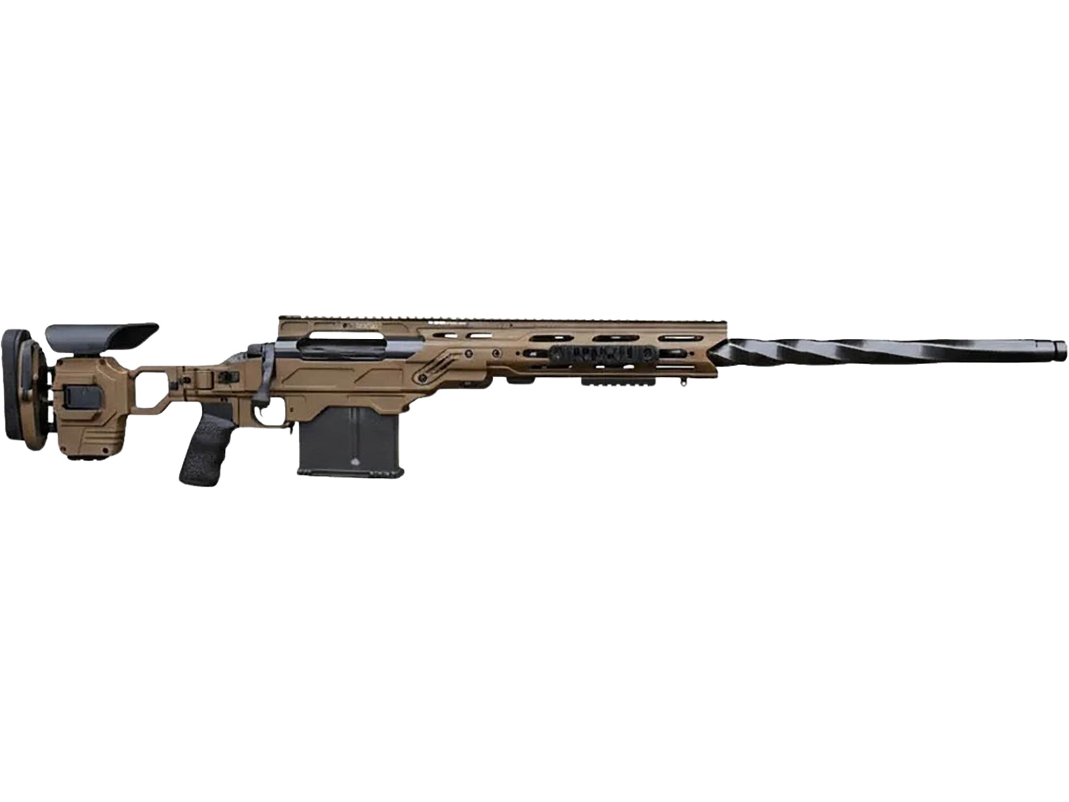 Horizon Firearms Vena-Bull Bolt Action Rifle 408 CheyTac 30" Fluted Black Chrome Threaded Barrel Black Frame Burnt Bronze Folding Stock