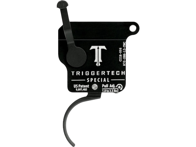 TriggerTech Special Trigger Curved Bow Remington 700 Clones Single Stage with Safety Black