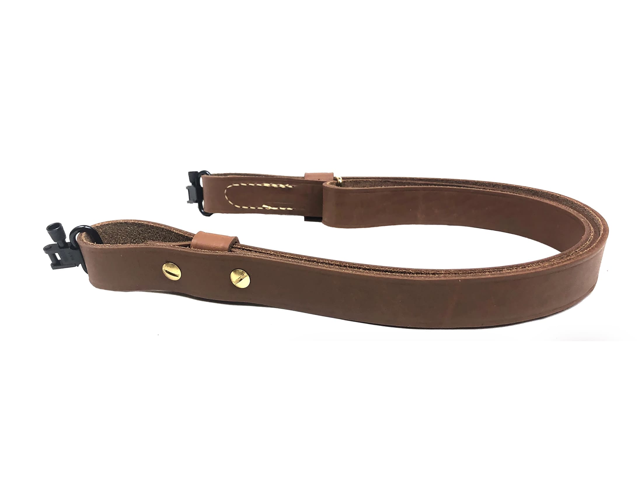 Hunter Quick Fire Leather Rifle Sling Sling Swivel Brown