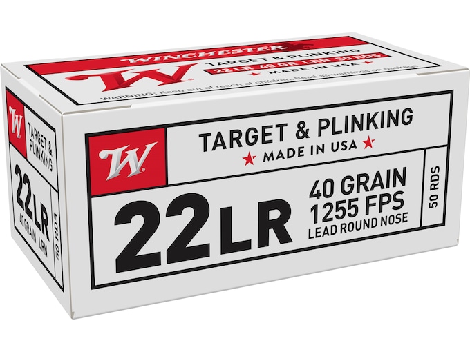 Winchester 22LR Ammo 40 Grain Round Nose Box of 50