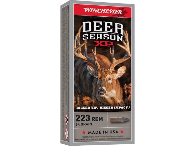 Winchester Deer Season XP 223 Remington Ammo 64 Grain Extreme Point Polymer Tip Box of 20