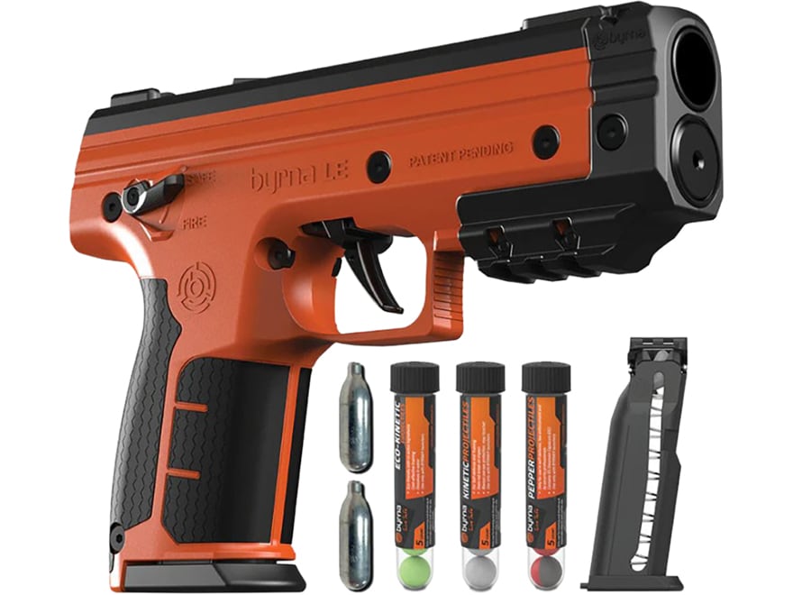 Byrna LE Law Enforcement Pepperball Pistol Launcher Orange