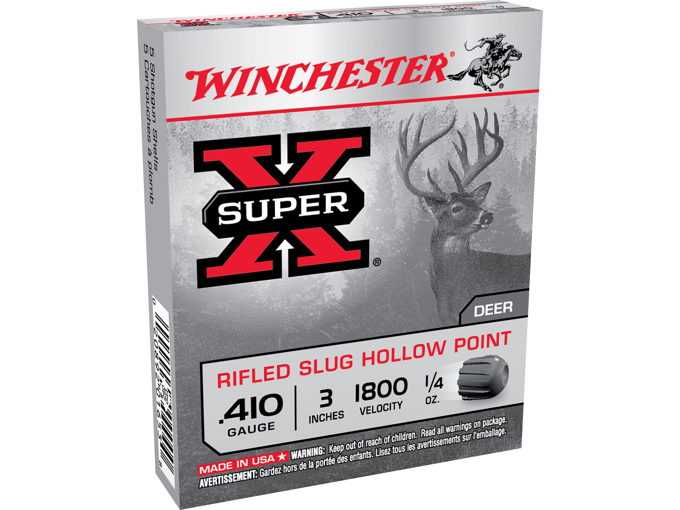 Winchester Super X 410 Rifled Slug 3 1/4oz Box of 5