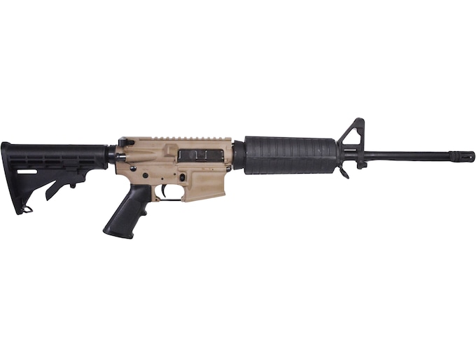 Andro Corp Industries ACI-15 M4 Semi Automatic Rifle 5.56x45mm NATO 16" Black Threaded Barrel Flat Dark Earth Frame Black Pistol Grip