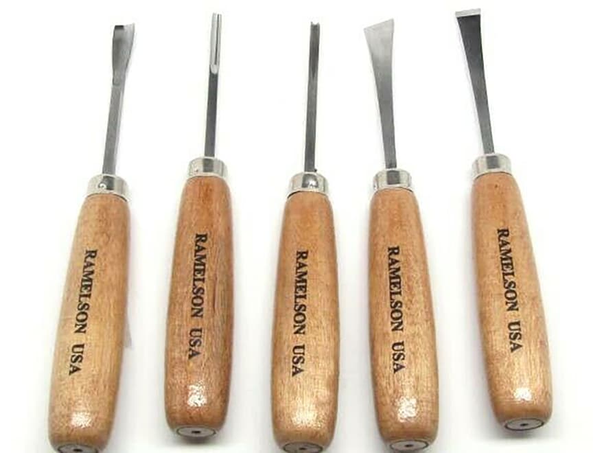 Ramelson 106 5Piece Woodcarving Tool Set StraightStyle Handles
