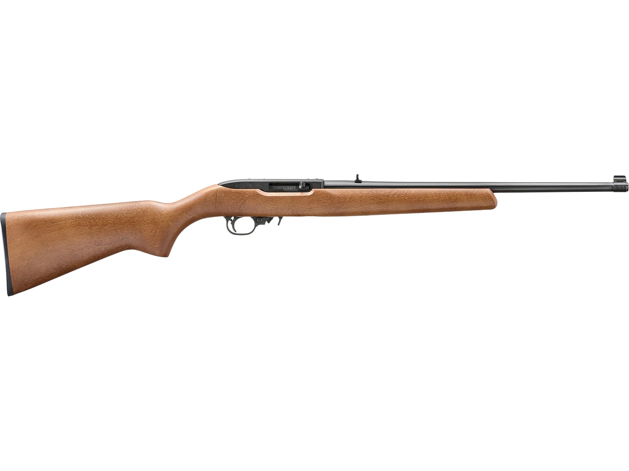 Ruger 10/22 Semi Automatic Rifle 22 Long Rifle 18.5" Satin Black Barrel Black Frame Birch Field Stock