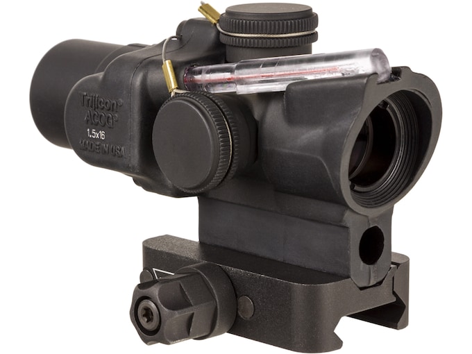 Trijicon ACOG TA44 Compact Rifle Scope 1.5x 16MM Dual-Illuminated Red Ring & 2 MOA Center Dot Reticle Q-LOC Mount Matte Black