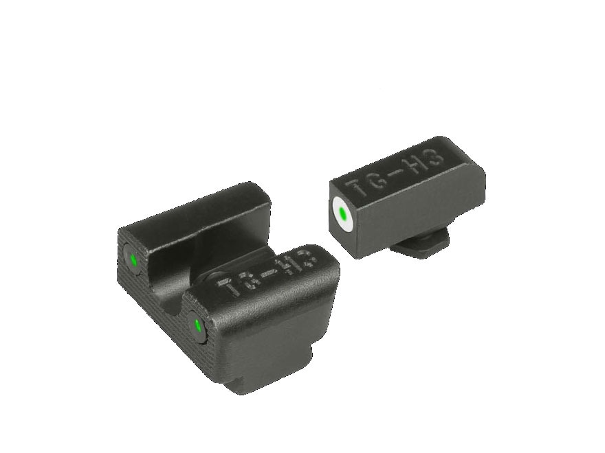 TRUGLO Tritium Pro Sight Set Glock 42, 43 Tritium Green White Front