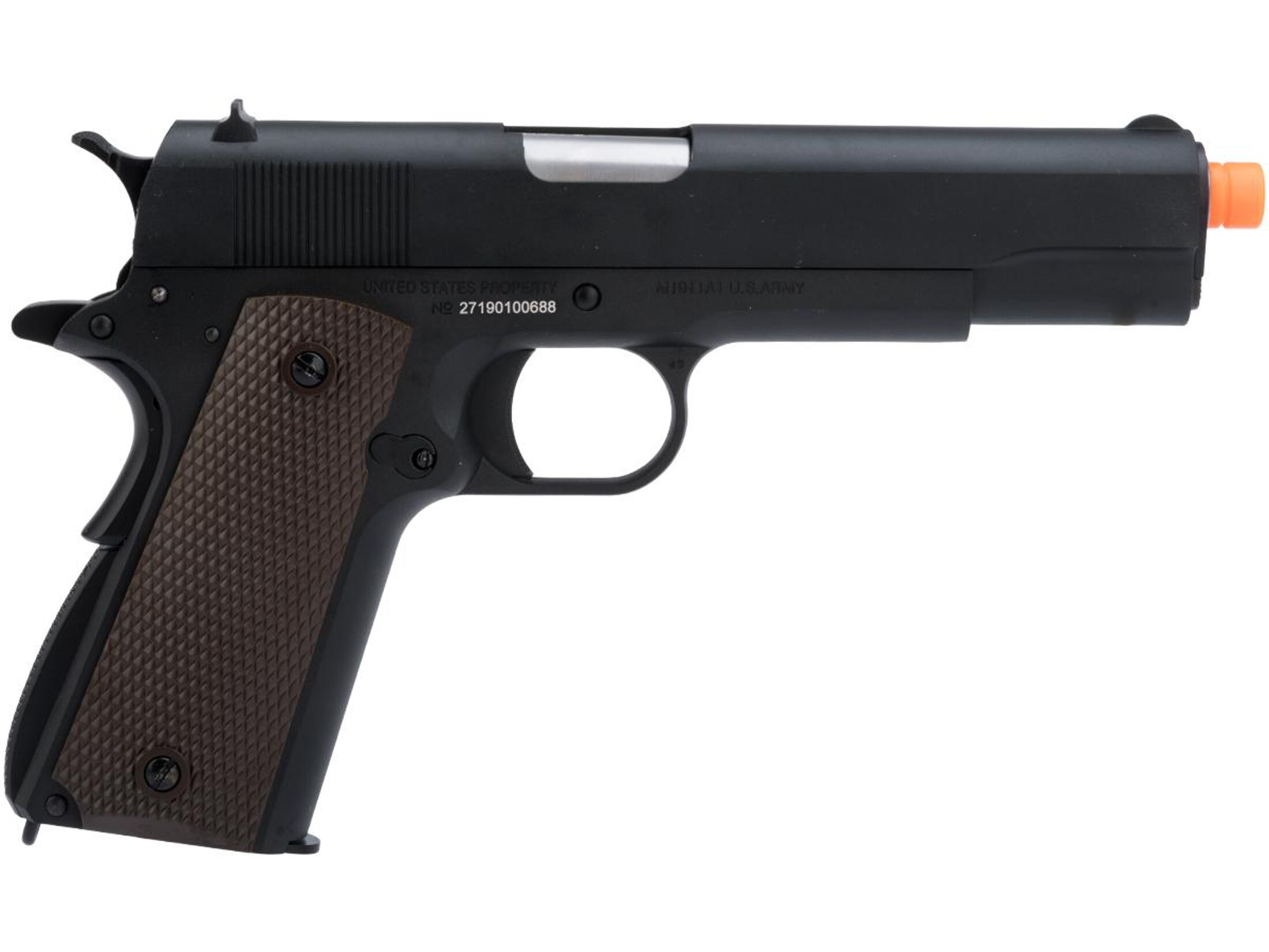 Colt 1911A1 Airsoft Pistol 6mm BB Green Gas Semi-Auto Black