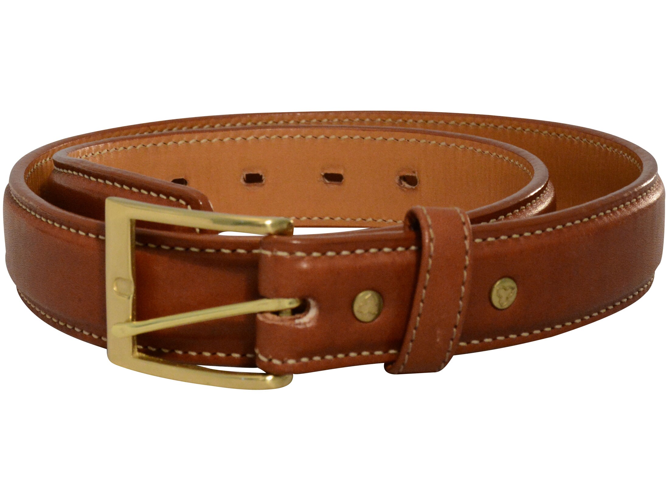 Opened Package Gun Belt 1-1/4 Leather Tan 32 Blemished
