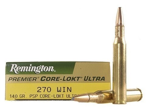 Remington Premier Ammo 270 Winchester 140 Grain Core-Lokt Ultra Bonded