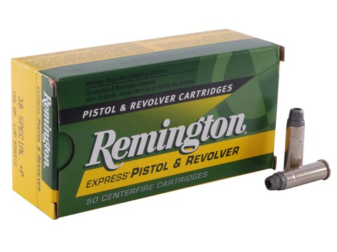 Remington Express Ammo 38 Special +P 158 Grain Lead Hollow Point Box