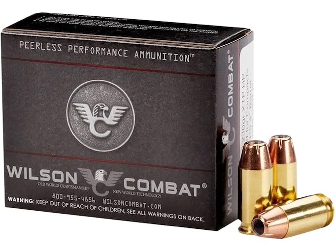 Wilson Combat Compact 45 ACP Ammo 230 Grain Hornady XTP Jacketed Hollow Point Box of 20
