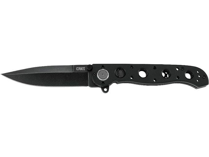 CRKT M16 Deadbolt Assist Assisted Opening Pocket Knife 3.58″ Tanto Point D2 Stonewashed Blade Aluminum Handle Black